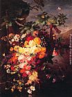 Famous Flowers Paintings - Wild Flowers and Butterflies